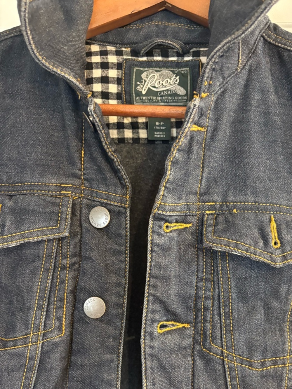 Roots Women’s Stretch Denim Jacket, Lined, Button Front, Size S - Picture 11 of 16